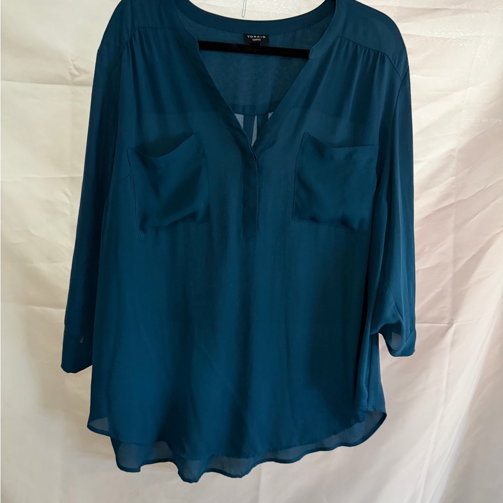 Torrid 3/4 Harper Blouse